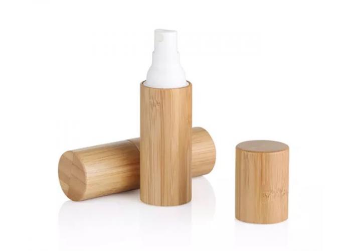 Бутылка с безвоздушным насосом из бамбука